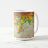 ヴィンテージ世界地図 コーヒーマグカップ (正面右)