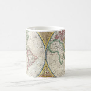 ヴィンテージ世界地図 コーヒーマグカップ