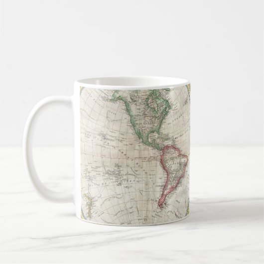 ヴィンテージ世界地図 コーヒーマグカップ (左)
