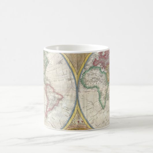 ヴィンテージ世界地図 コーヒーマグカップ (中央)