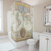 ヴィンテージ世界地図 シャワーカーテン (インサイチュ)