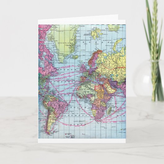 ヴィンテージ世界地図 シーズンカード (正面)