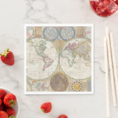 ヴィンテージ世界地図 スタンダードランチョンナプキン (インサイチュ)