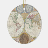 ヴィンテージ世界地図 セラミックオーナメント (左)