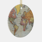 ヴィンテージ世界地図 セラミックオーナメント (右)