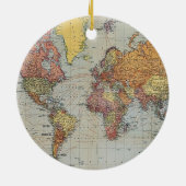 ヴィンテージ世界地図 セラミックオーナメント (裏面)