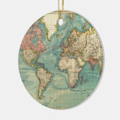 ヴィンテージ世界地図 セラミックオーナメント (左)