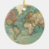 ヴィンテージ世界地図 セラミックオーナメント (裏面)
