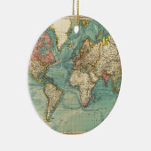 ヴィンテージ世界地図 セラミックオーナメント (右)