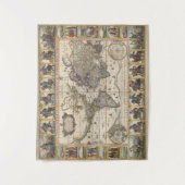 ヴィンテージ世界地図 タペストリー (正面)