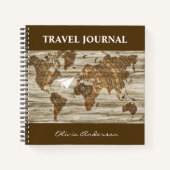 ヴィンテージ世界地図 トラベルジャーナル オーダーメイド ノートブック (正面)
