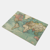 ヴィンテージ世界地図 ドアマット (アングル)