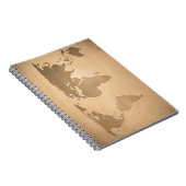 ヴィンテージ世界地図 ノートブック (右側)