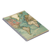 ヴィンテージ世界地図 ノートブック (右側)