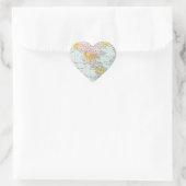 ヴィンテージ世界地図 ハートシール (バッグ)