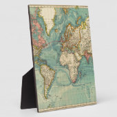 ヴィンテージ世界地図 フォトプラーク (側面)