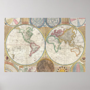 ヴィンテージ世界地図 ポスター
