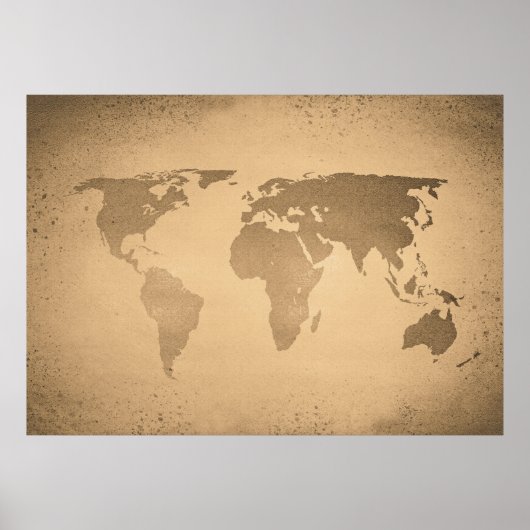 ヴィンテージ世界地図 ポスター (正面)