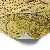 ヴィンテージ世界地図 ポスター (角)