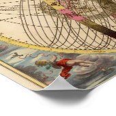 ヴィンテージ世界地図 ポスター (角)