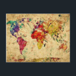 ヴィンテージ世界地図 ポストカード<br><div class="desc">ヴィンテージ世界地図©と® Bigstock® - All Rights Reserved.</div>