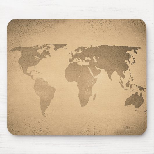 ヴィンテージ世界地図 マウスパッド (正面)