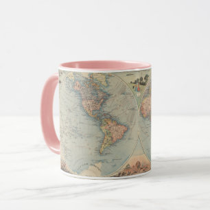 ヴィンテージ世界地図 マグカップ