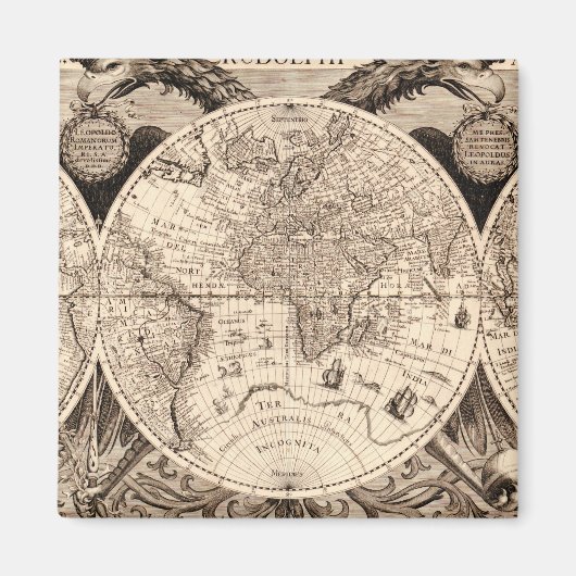 ヴィンテージ世界地図 マグネット (正面)