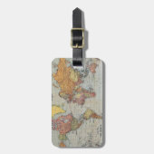 ヴィンテージ世界地図 ラゲッジタグ (正面縦)