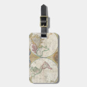 ヴィンテージ世界地図 ラゲッジタグ (正面縦)