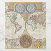 ヴィンテージ世界地図 ワインラベル (シングルラベル)