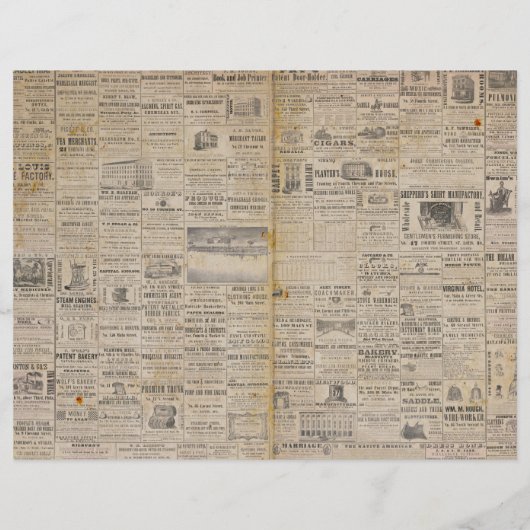 ヴィンテージ世界地図 古い紙のジャンクジャーナルページ (裏面)