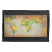 ヴィンテージ世界地図 枕カバー (裏面)