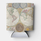 ヴィンテージ世界地図 缶クーラー (正面)