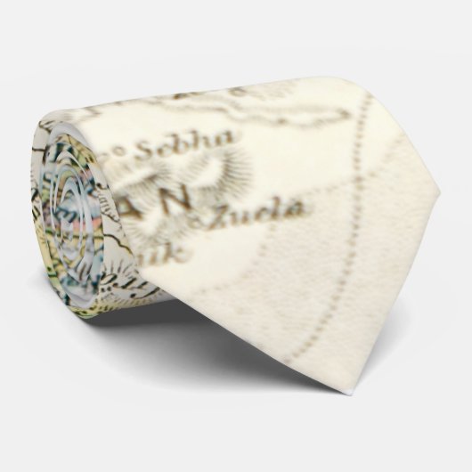 ヴィンテージ世界地図、飛んでいる飛行機クール、 ネクタイ (ロール)