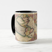 ヴィンテージ世界地図 1609 マグカップ (正面左)