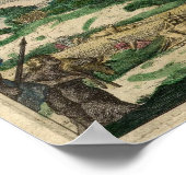 ヴィンテージ世界地図(1689) ポスター (角)