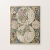 ヴィンテージ世界地図(1690年) ジグソーパズル (縦)