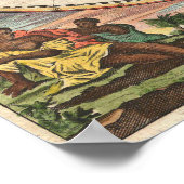 ヴィンテージ世界地図（1730年） ポスター (角)