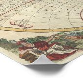 ヴィンテージ世界地図(1744年) ポスター (角)