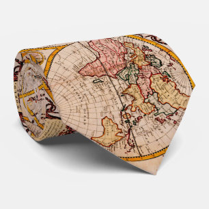 ヴィンテージ世界地図(1782) – 様式化 ネクタイ