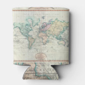 ヴィンテージ世界地図（1801年） 缶クーラー (裏面)