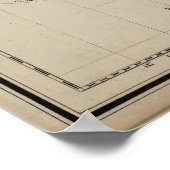 ヴィンテージ世界地図（1869年） ポスター (角)