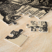 ヴィンテージ世界地図(1920年) ジグソーパズル (側面)