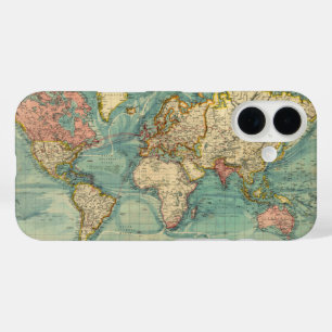 ヴィンテージ世界地図 iPhone 16ケース