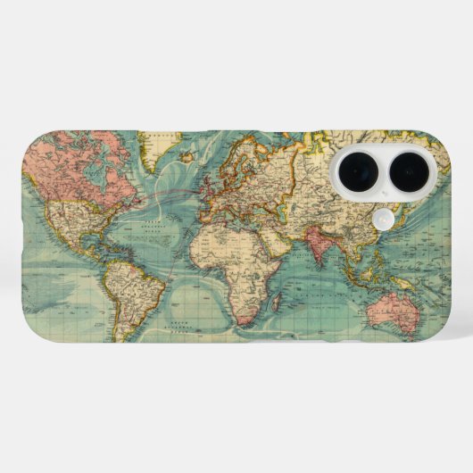 ヴィンテージ世界地図 Case-Mate iPhoneケース (裏面 (横))