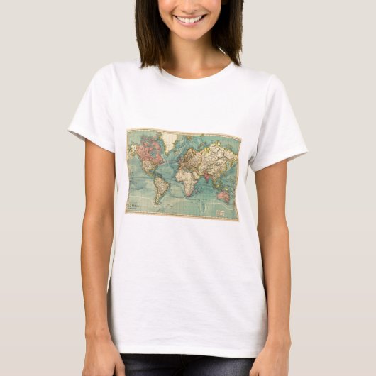ヴィンテージ世界地図 Tシャツ (正面)