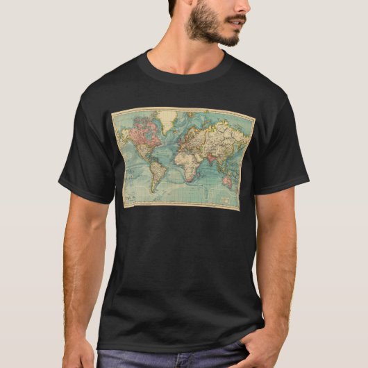 ヴィンテージ世界地図 Tシャツ (正面)