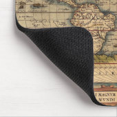 ヴィンテージ世界地図byアブラハム・オルテリウス1564 マウスパッド (コーナー)