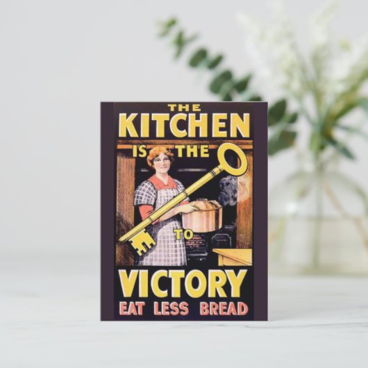 ヴィンテージ世界大戦ワンビクトリーポスター ポストカード (スタンド正面)